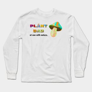 Funny Plant Dad Shrooms Design Long Sleeve T-Shirt